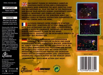 Robotron 64 (Europe) box cover back